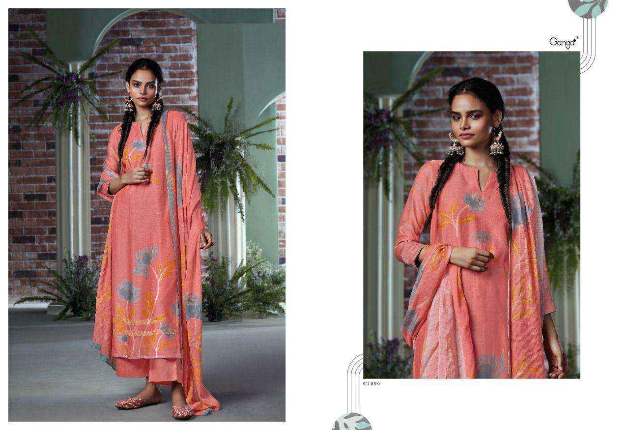 Ganga Lipsa Premium Bemberg Silk Dress Material 4 Pc Catalog