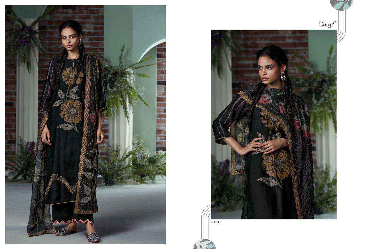 Ganga Lipsa Premium Bemberg Silk Dress Material 4 Pc Catalog