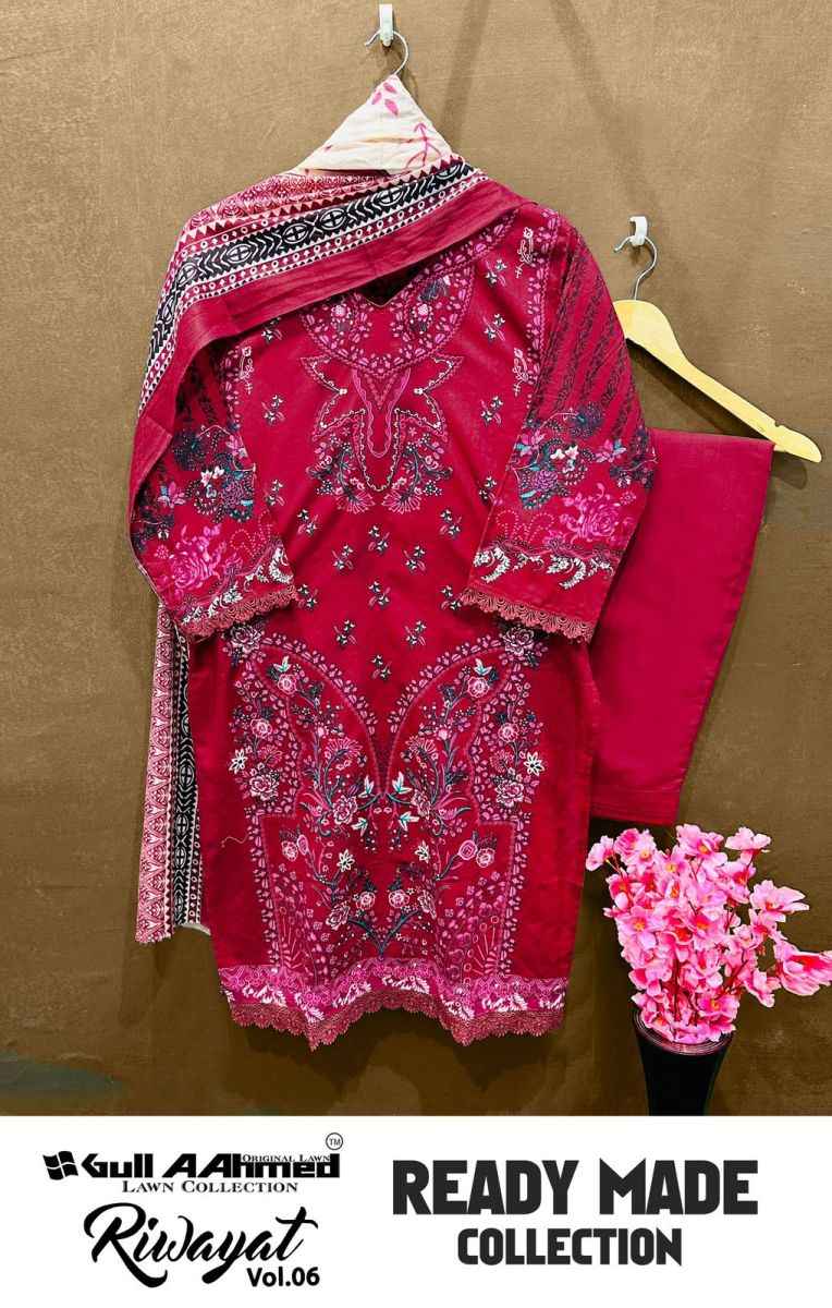 Gull Aahmed Riwayat Vol 6 Readymade Lawn Cotton Dress 6 pcs Catalogue