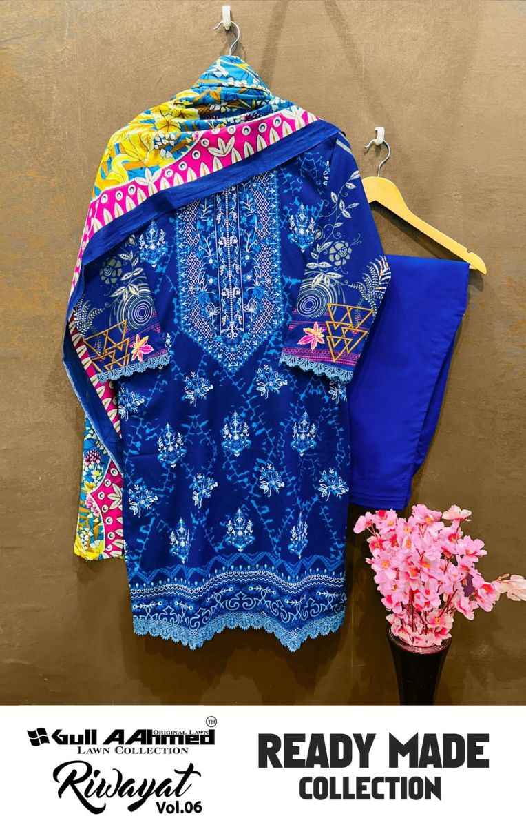 Gull Aahmed Riwayat Vol 6 Readymade Lawn Cotton Dress 6 pcs Catalogue