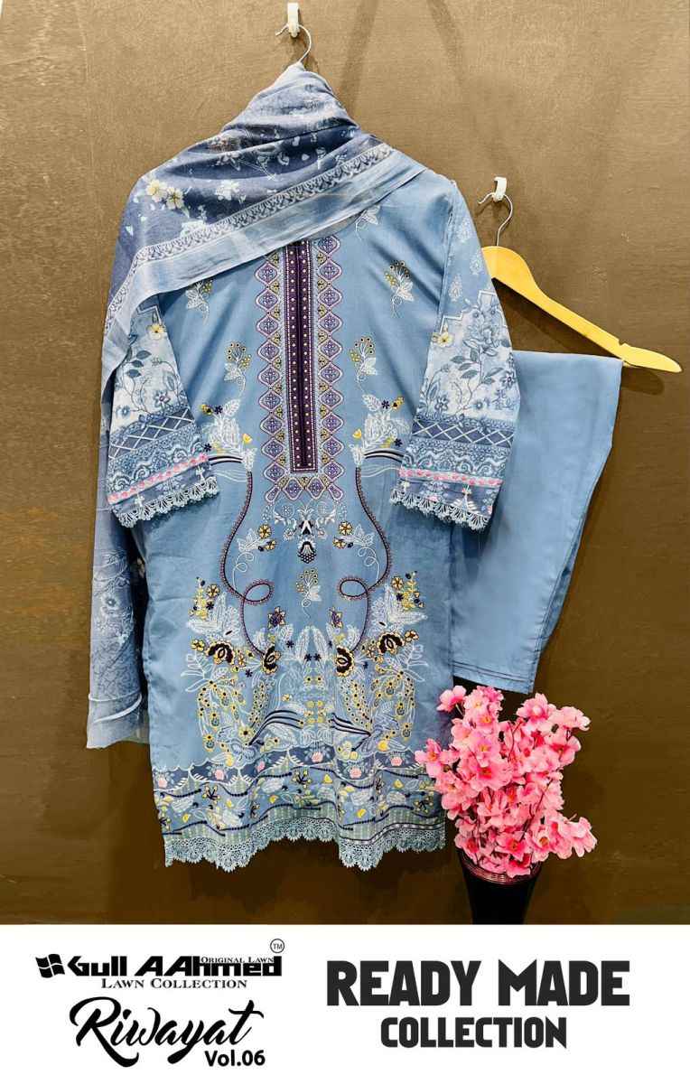 Gull Aahmed Riwayat Vol 6 Readymade Lawn Cotton Dress 6 pcs Catalogue