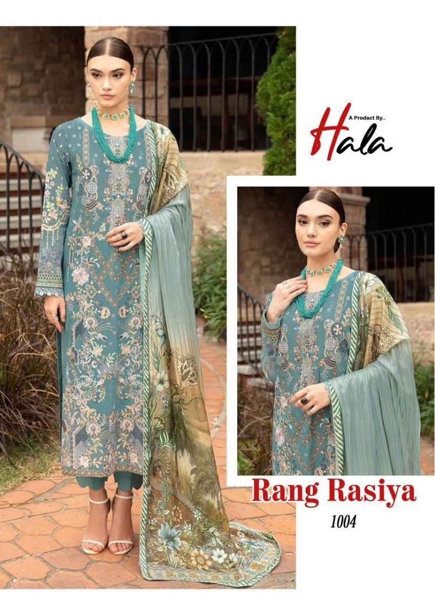Hala Rang Rasiya Cotton Dress Material 6 pcs Catalogue