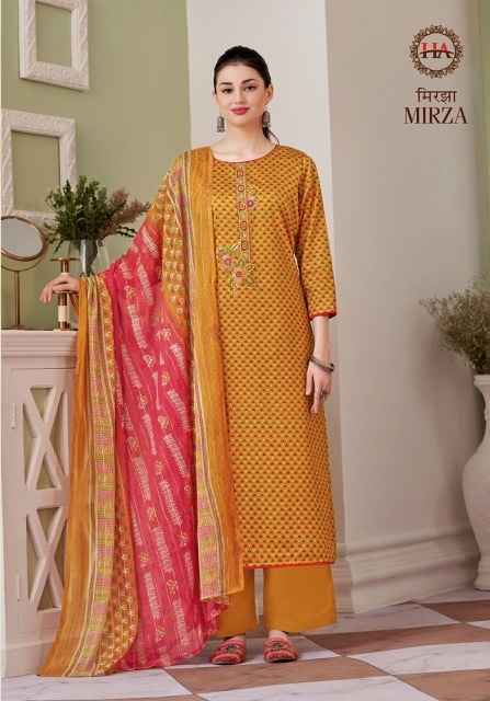 Harshit Fashion Hub Mirza Cotton Dress Material 6 pcs Catalogue