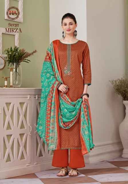 Harshit Fashion Hub Mirza Cotton Dress Material 6 pcs Catalogue