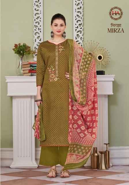 Harshit Fashion Hub Mirza Cotton Dress Material 6 pcs Catalogue