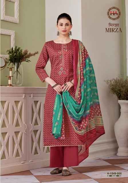 Harshit Fashion Hub Mirza Cotton Dress Material 6 pcs Catalogue