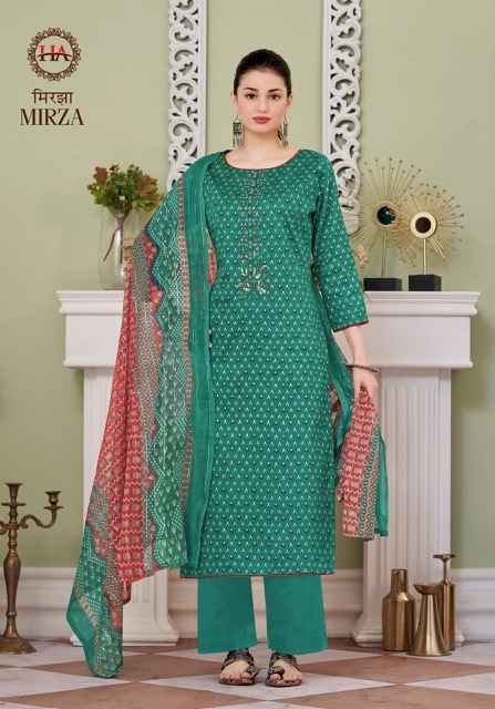 Harshit Fashion Hub Mirza Cotton Dress Material 6 pcs Catalogue