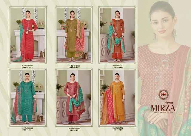 Harshit Fashion Hub Mirza Cotton Dress Material 6 pcs Catalogue