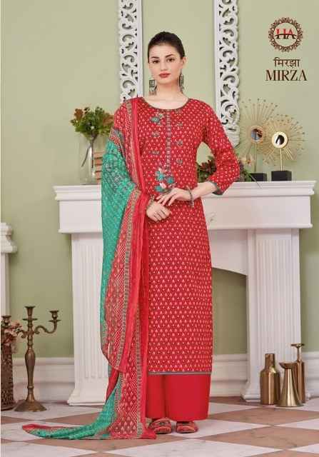Harshit Fashion Hub Mirza Cotton Dress Material 6 pcs Catalogue