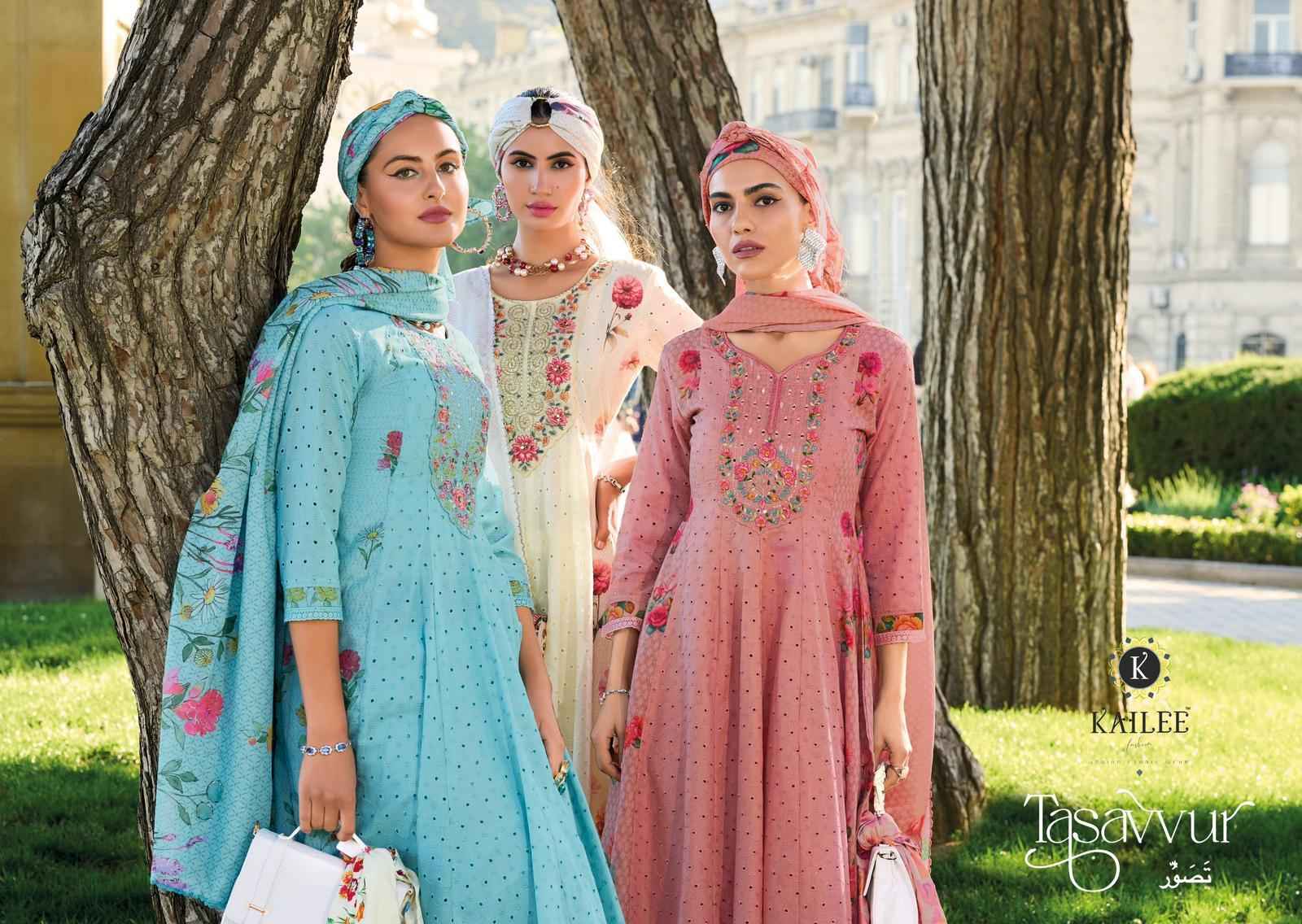 Kailee Fashion Tasavvur Cotton Kurti Combo 5 pcs Catalogue