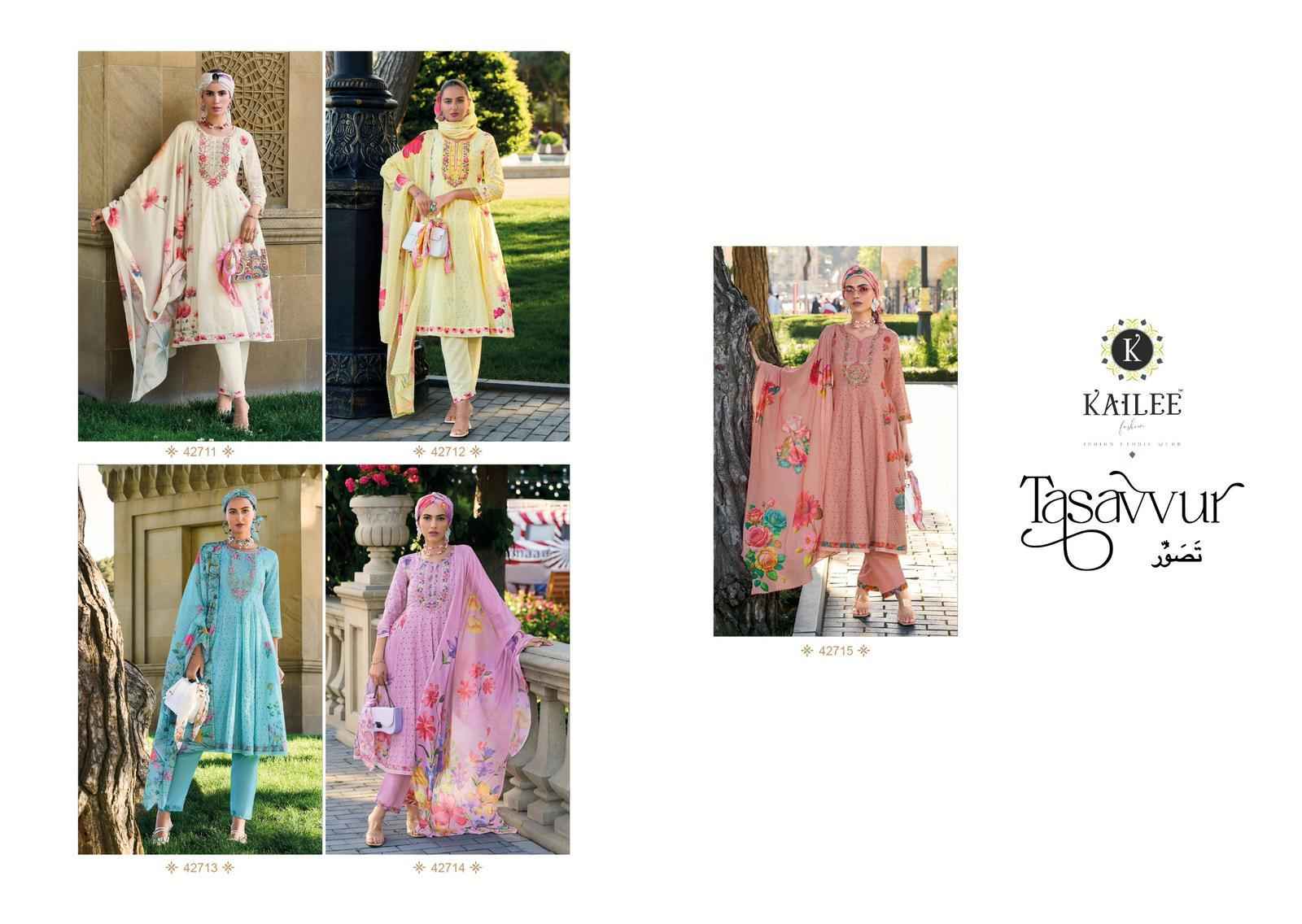 Kailee Fashion Tasavvur Cotton Kurti Combo 5 pcs Catalogue