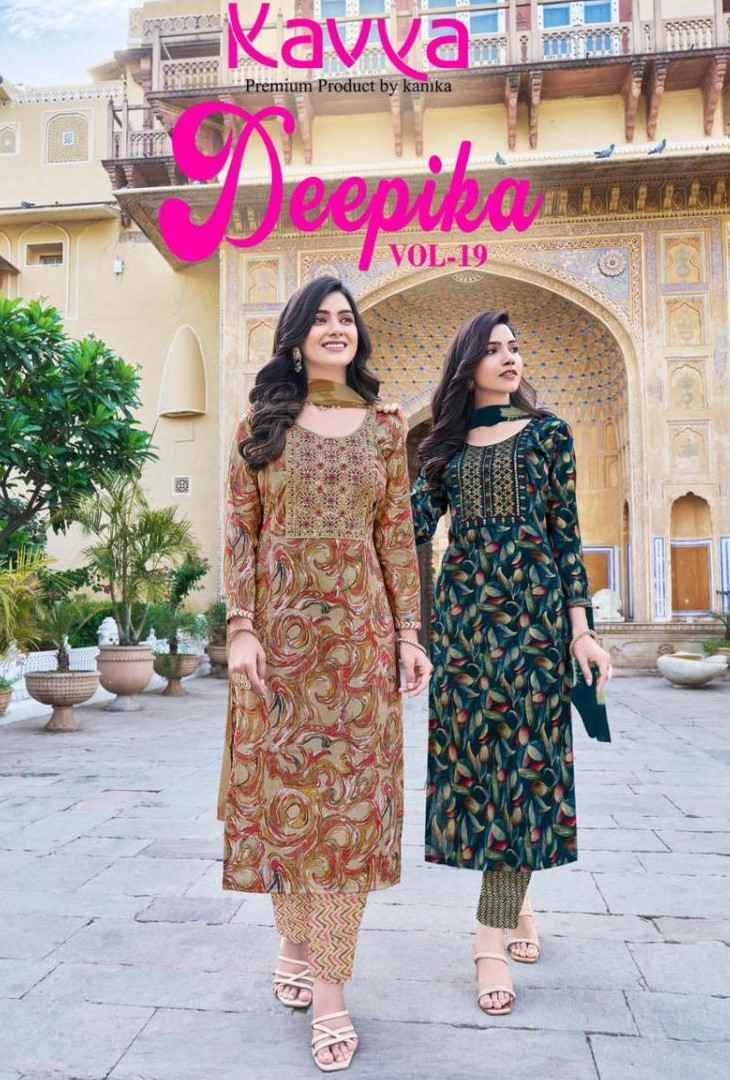 Kavya Deepika Vol 19 Capsule Kurti Combo 10 pcs Catalogue