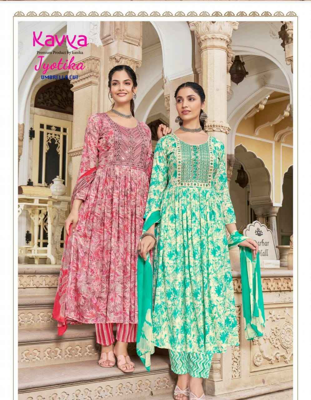 Kavya Jyotika Vol 4 Umbrella Cut Readymade Capsule Dress Readymade Ladies Suits