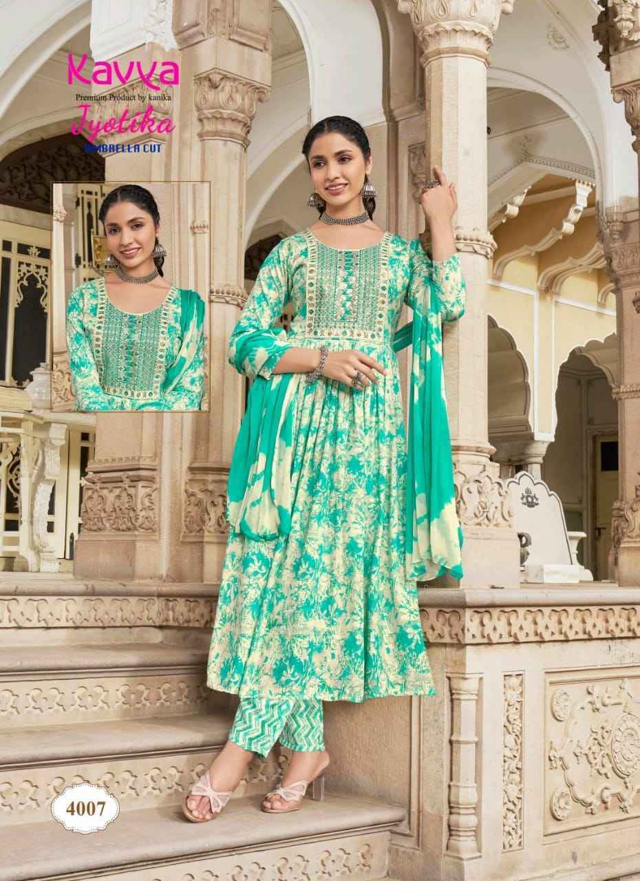 Kavya Jyotika Vol-4 Umbrella Cut Readymade Capsule Dress 10 pcs Catalogue