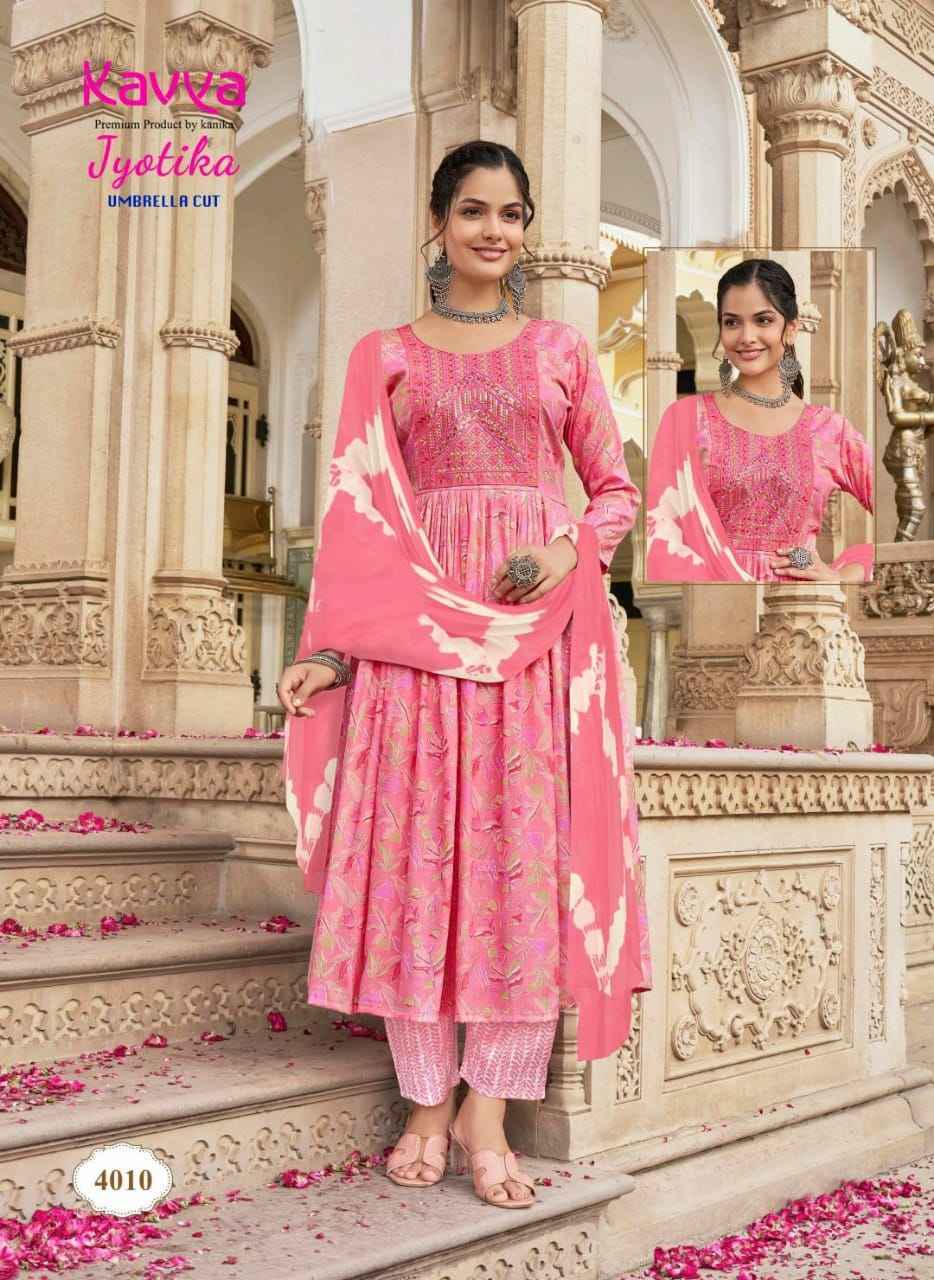Kavya Jyotika Vol-4 Umbrella Cut Readymade Capsule Dress 10 pcs Catalogue