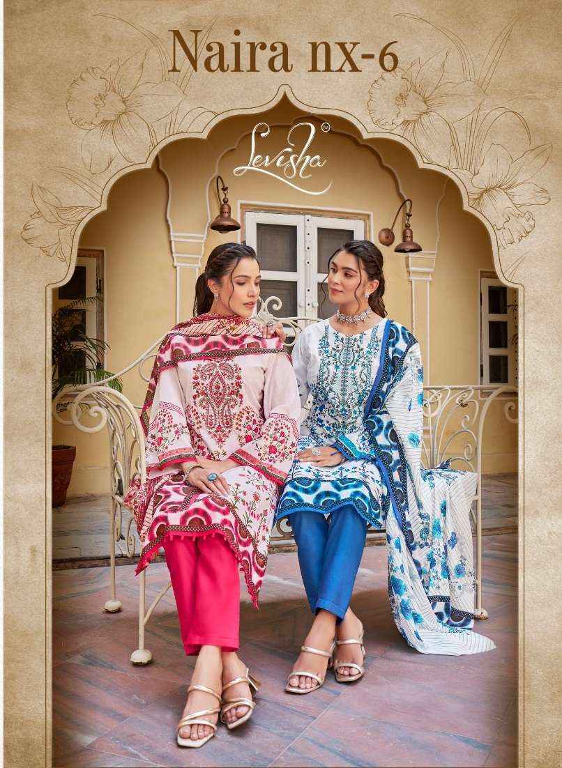Levisha Naira Nx Vol-6 Cotton Dress Material 8 pcs Catalogue
