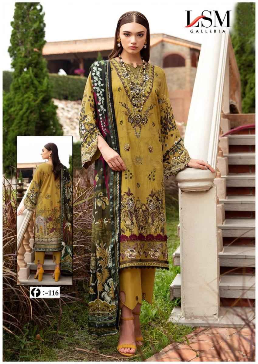 LSM Galleria Firdous Queen Lawn Vol 11 Lawn Cotton Dress Material 6 pcs Catalogue