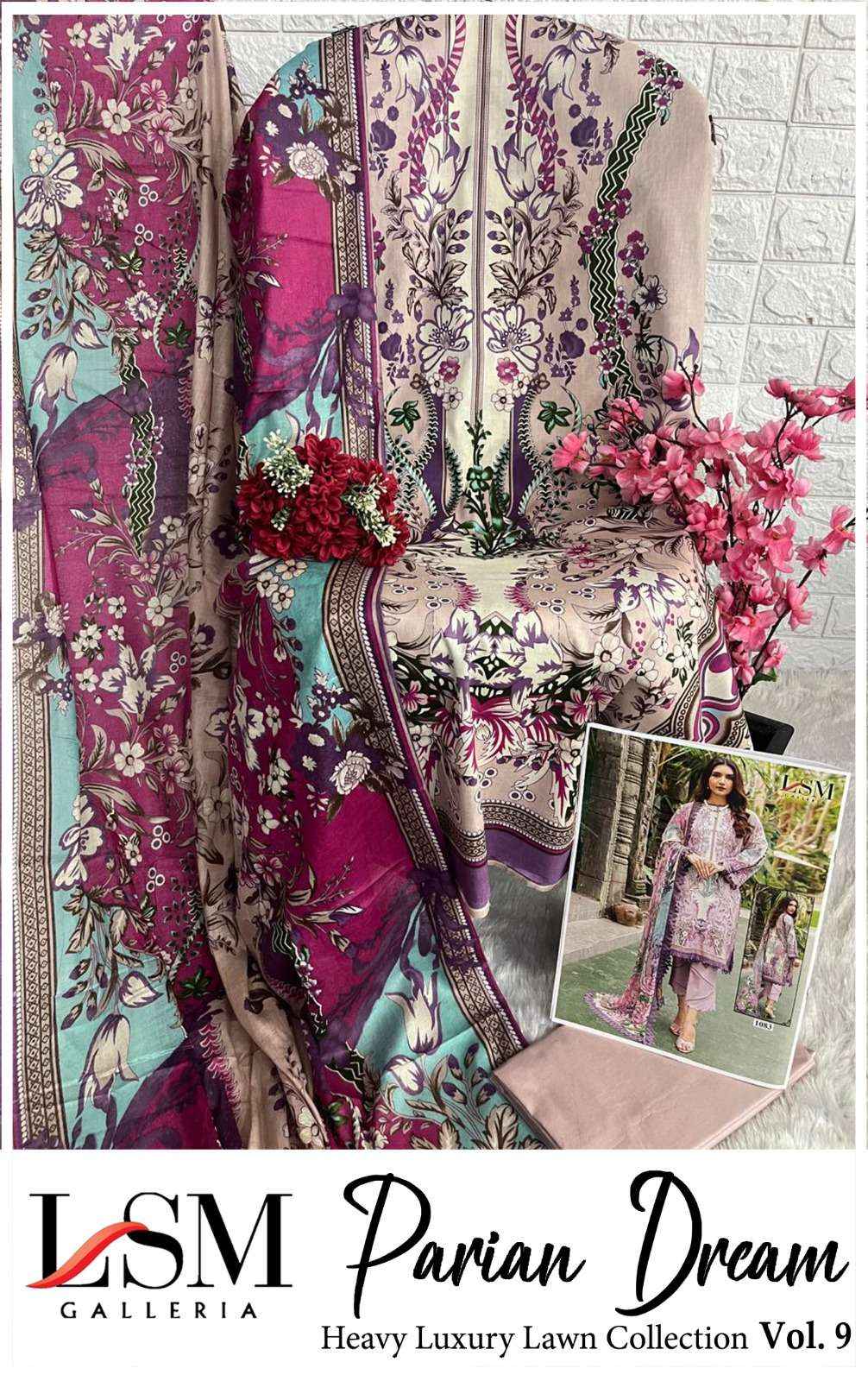 LSM Galleria Parian Dream Vol 9 Lawn Dress Material 6 pcs Catalogue