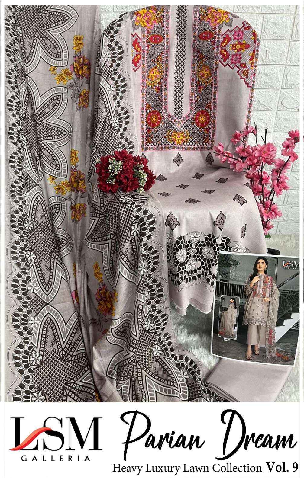 LSM Galleria Parian Dream Vol 9 Lawn Dress Material 6 pcs Catalogue