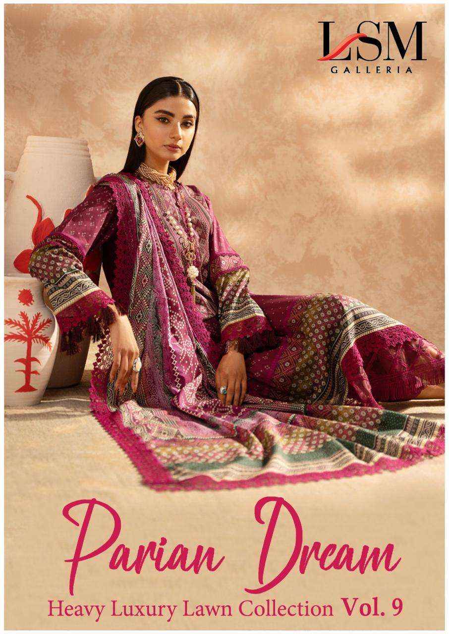 LSM Galleria Parian Dream Vol 9 Lawn Dress Material 6 pcs Catalogue