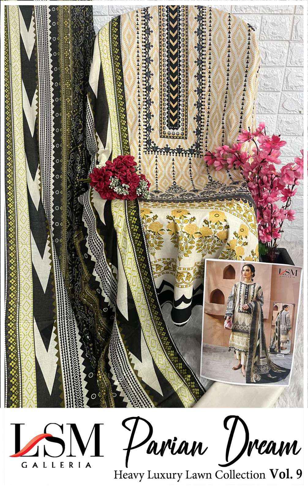 LSM Galleria Parian Dream Vol 9 Lawn Dress Material 6 pcs Catalogue