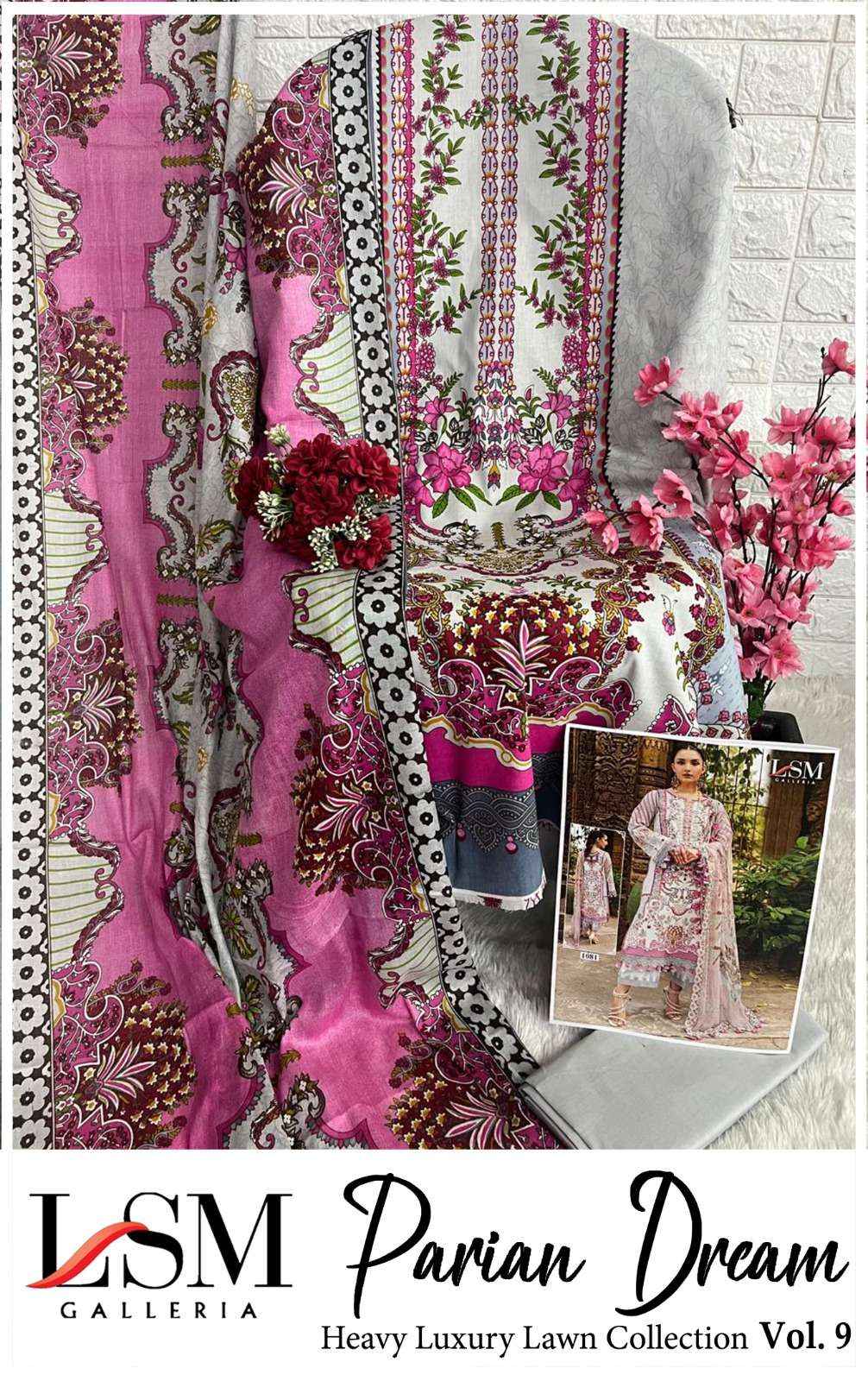 LSM Galleria Parian Dream Vol 9 Lawn Dress Material 6 pcs Catalogue