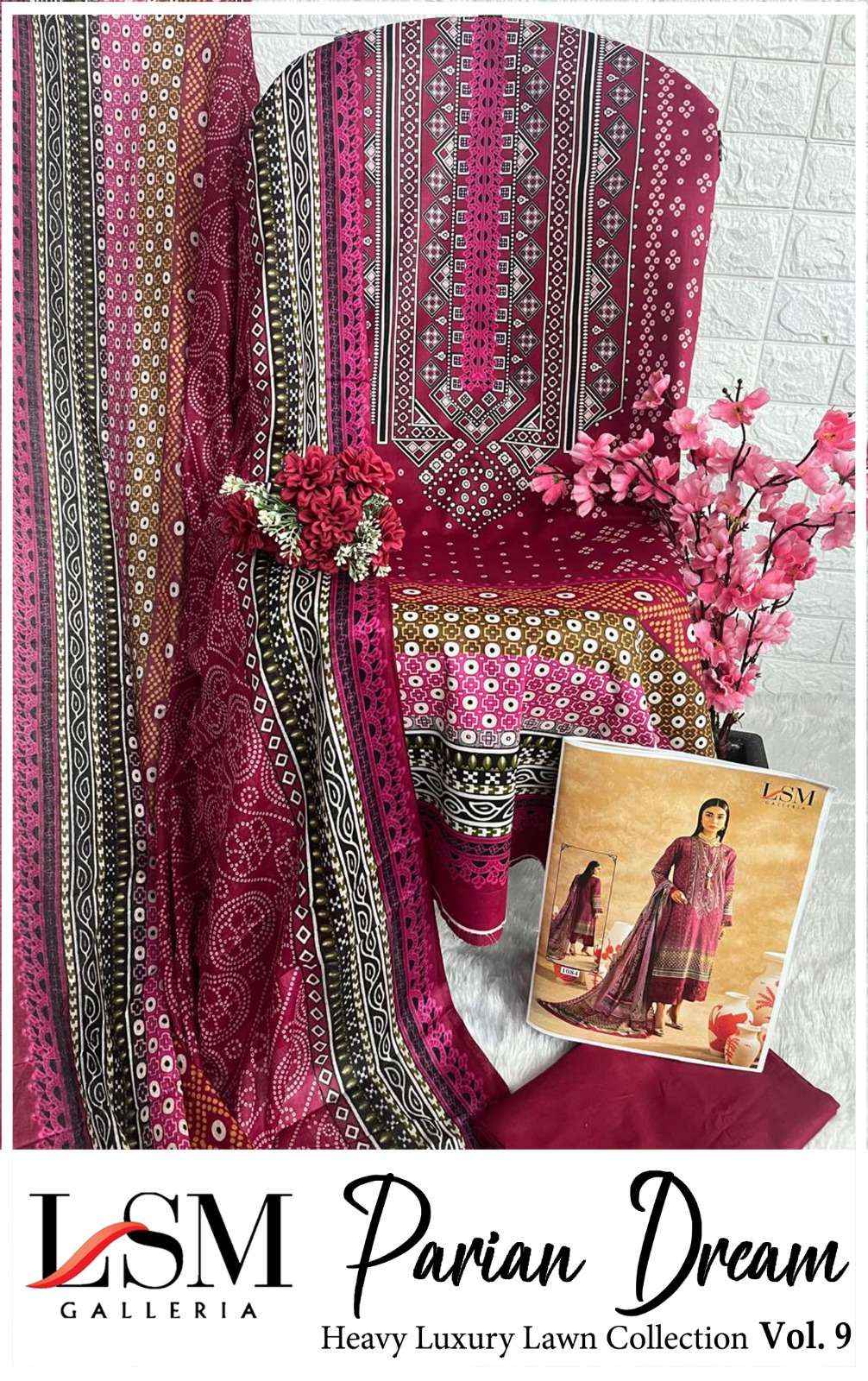 LSM Galleria Parian Dream Vol 9 Lawn Dress Material 6 pcs Catalogue