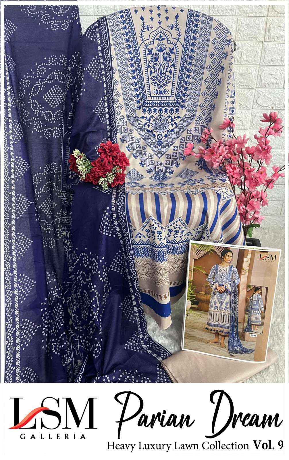 LSM Galleria Parian Dream Vol 9 Lawn Dress Material 6 pcs Catalogue