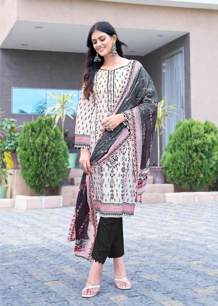 Majesty Bin Saeed Vol-6 Lawn Cotton Dress Material 4 Pc Catalog