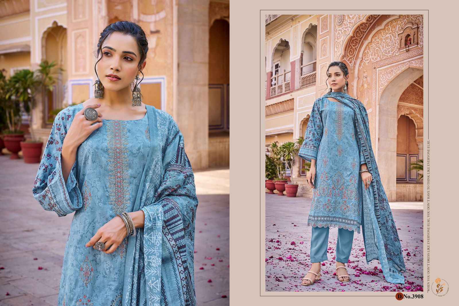 Pakiza Prints Shamaera Vol 39 Lawn Cotton Dress Material Ladies Suits Supplier Online