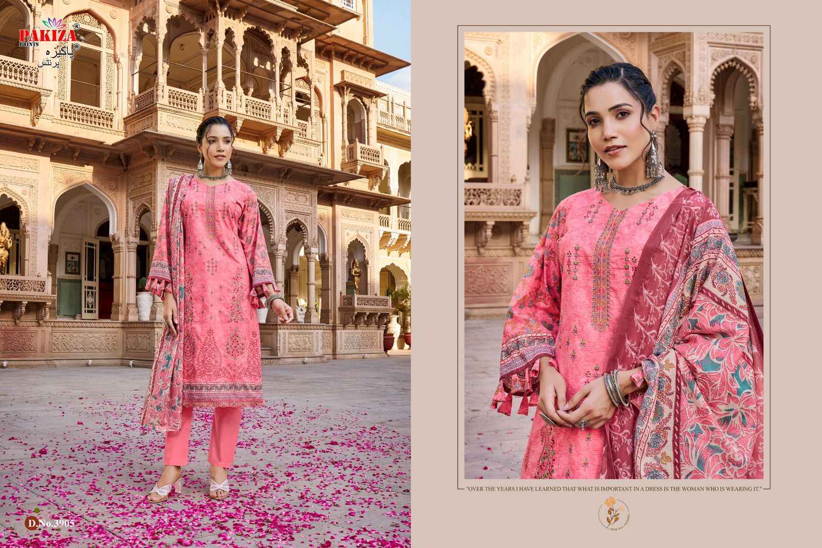 Pakiza Prints Shamaera Vol 39 Lawn Cotton Dress Material Ladies Suits Supplier Online