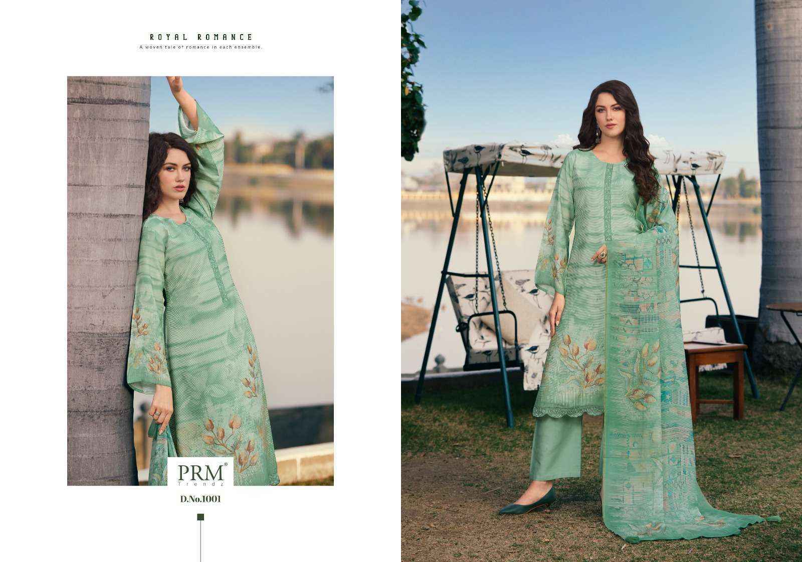 PRM Trendz Vouge Nafees Muslin Dress Material 8 pcs Catalogue