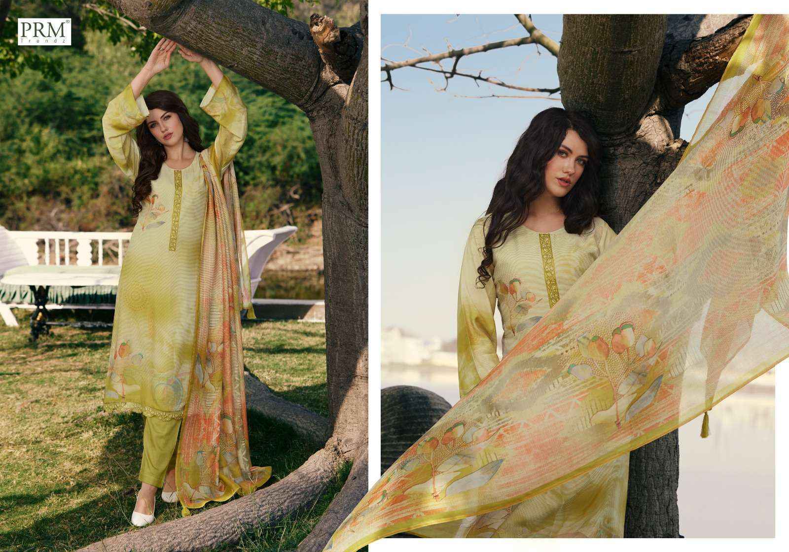 PRM Trendz Vouge Nafees Muslin Dress Material 8 pcs Catalogue