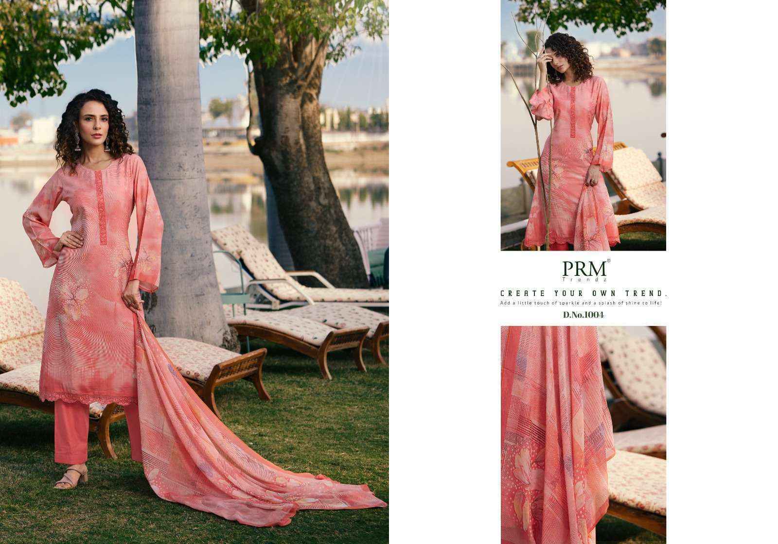 PRM Trendz Vouge Nafees Muslin Dress Material 8 pcs Catalogue