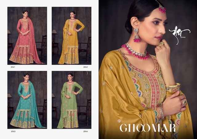 Radha Trendz Ghoomar Readymade Chinon Dress 4 pcs Catalogue