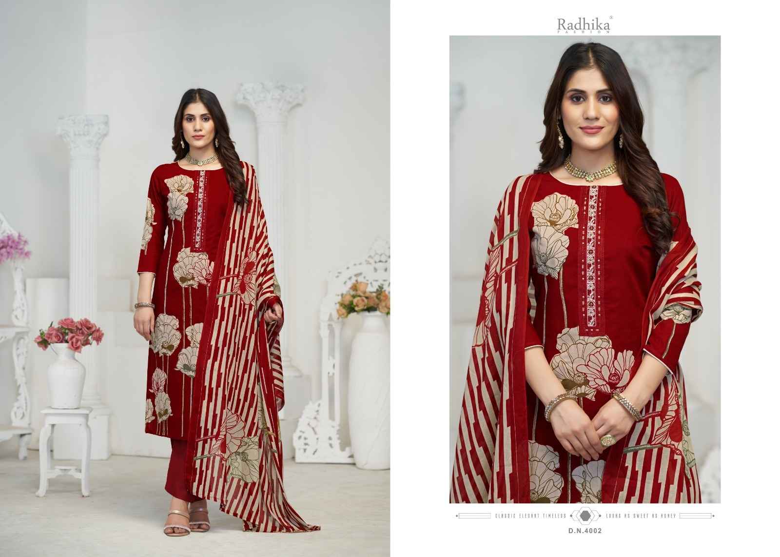 Radhika Azara Flower Valley Cambric Cotton Dress Material 2 pcs Catalogue