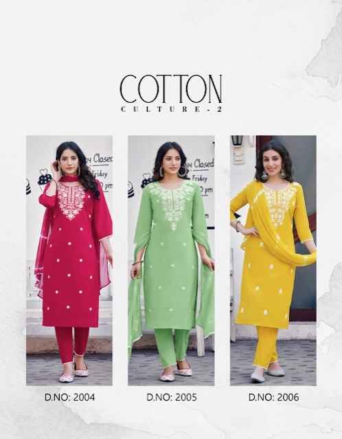 Radhika Lifestyle Cotton Culture Vol-2 Cotton Kurti Combo 6 pcs Cataloge