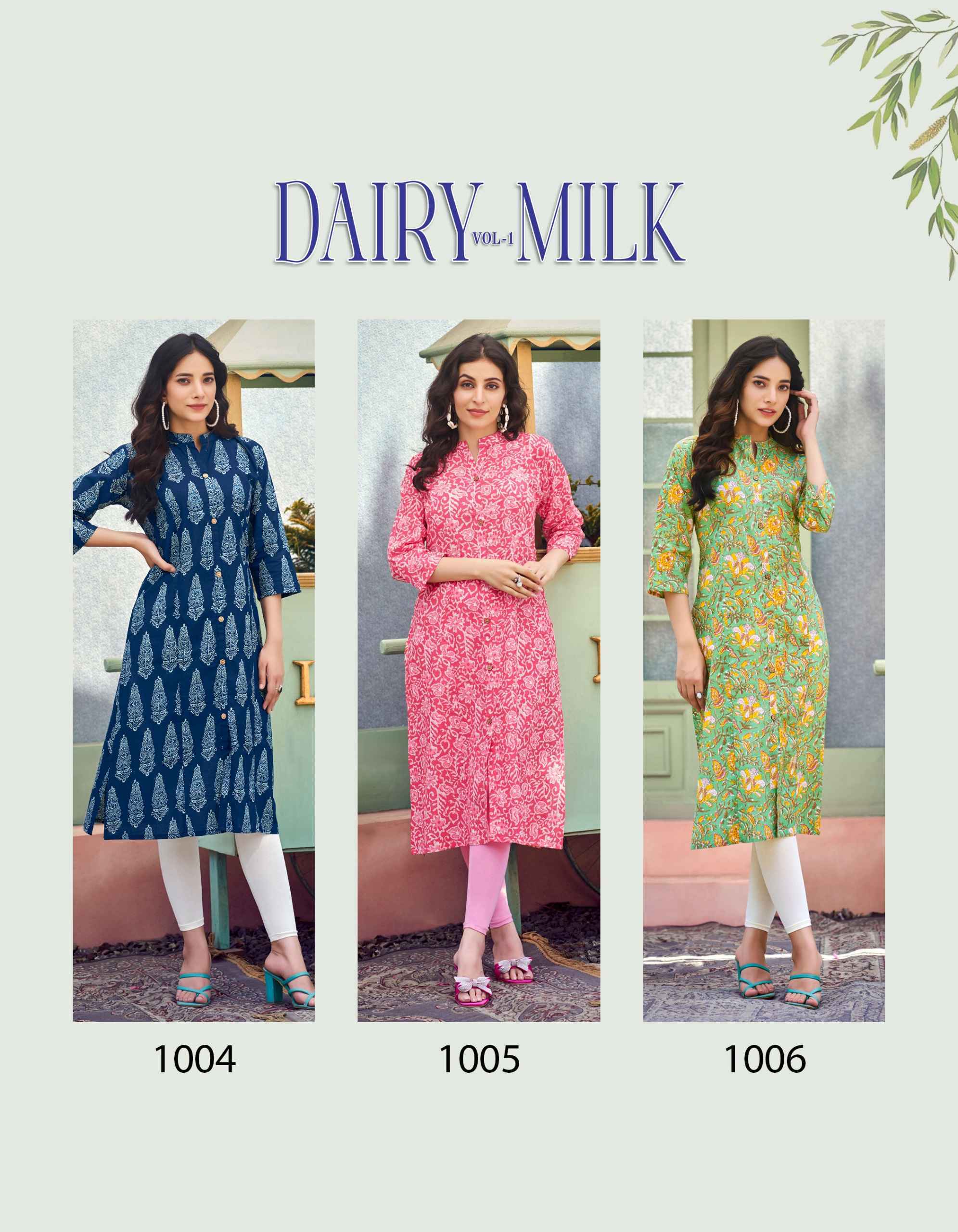 Radhika Lifestyle Dairy Milk Vol-1 Cotton Kurti 6 pc Cataloge