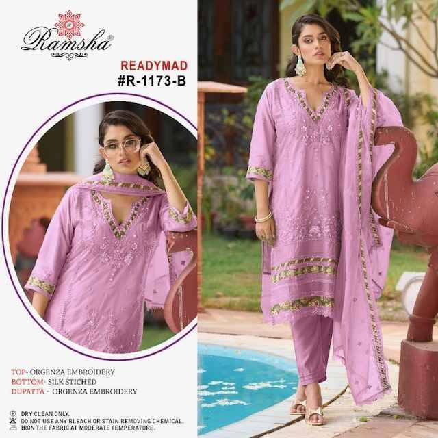 Ramsha R 1173 Readymade Organza Dress 4 pcs Catalogue