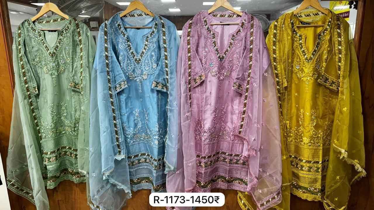 Ramsha R 1173 Readymade Organza Dress 4 pcs Catalogue