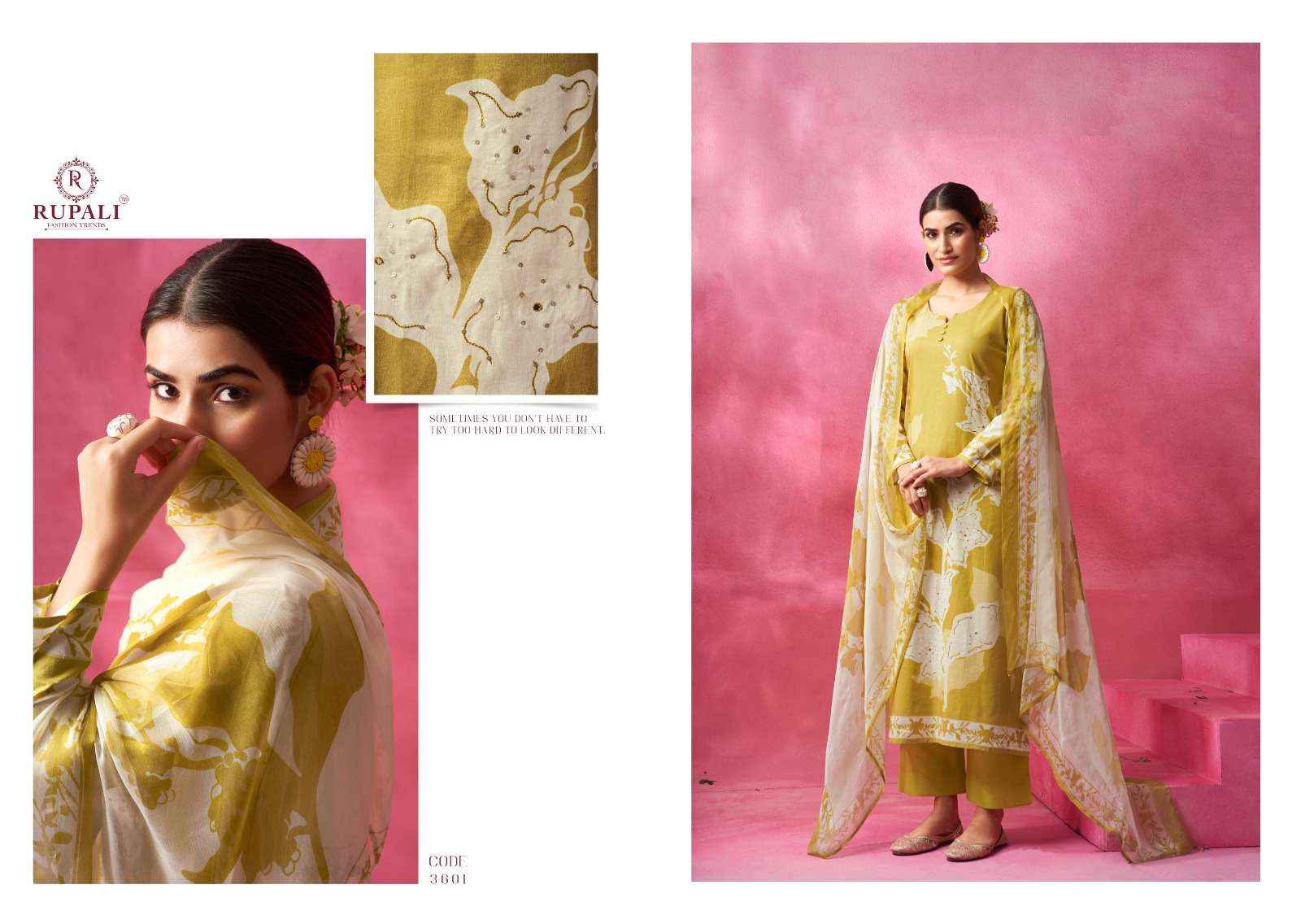 Rupali Fashion Bahara Lawn Cotton Dress Material 6 pcs Catalogue