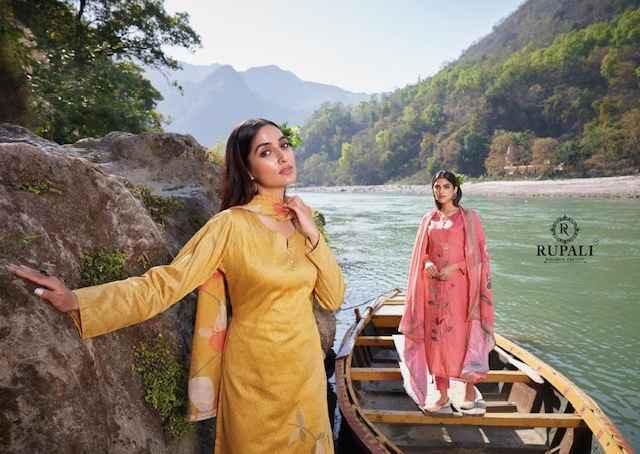 Rupali Fashion Desi Girl Jam Satin Dress Material 6 pcs Catalogue