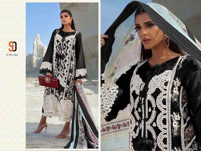 Shraddha Designer Crimson Black Collection Cotton Dress Material 4 pcs Catalogue