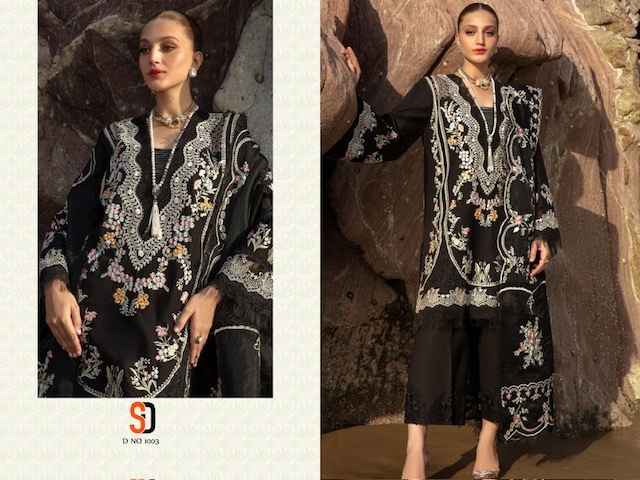Shraddha Designer Crimson Black Collection Cotton Dress Material 4 pcs Catalogue