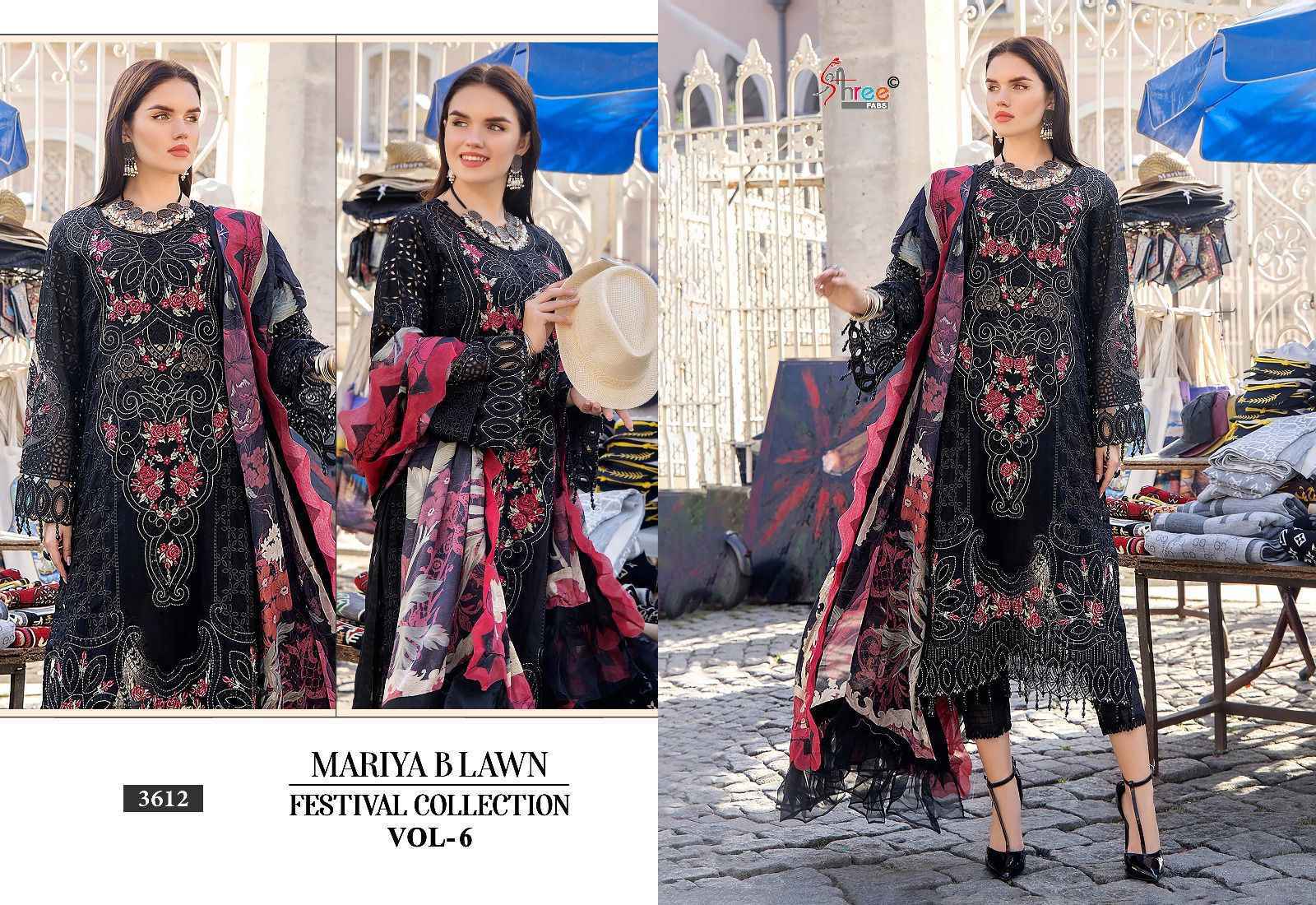 Shree Fab Mariya B Lawn Festival Collection Vol-6 Cotton Dress Material 6 pcs Catalogue