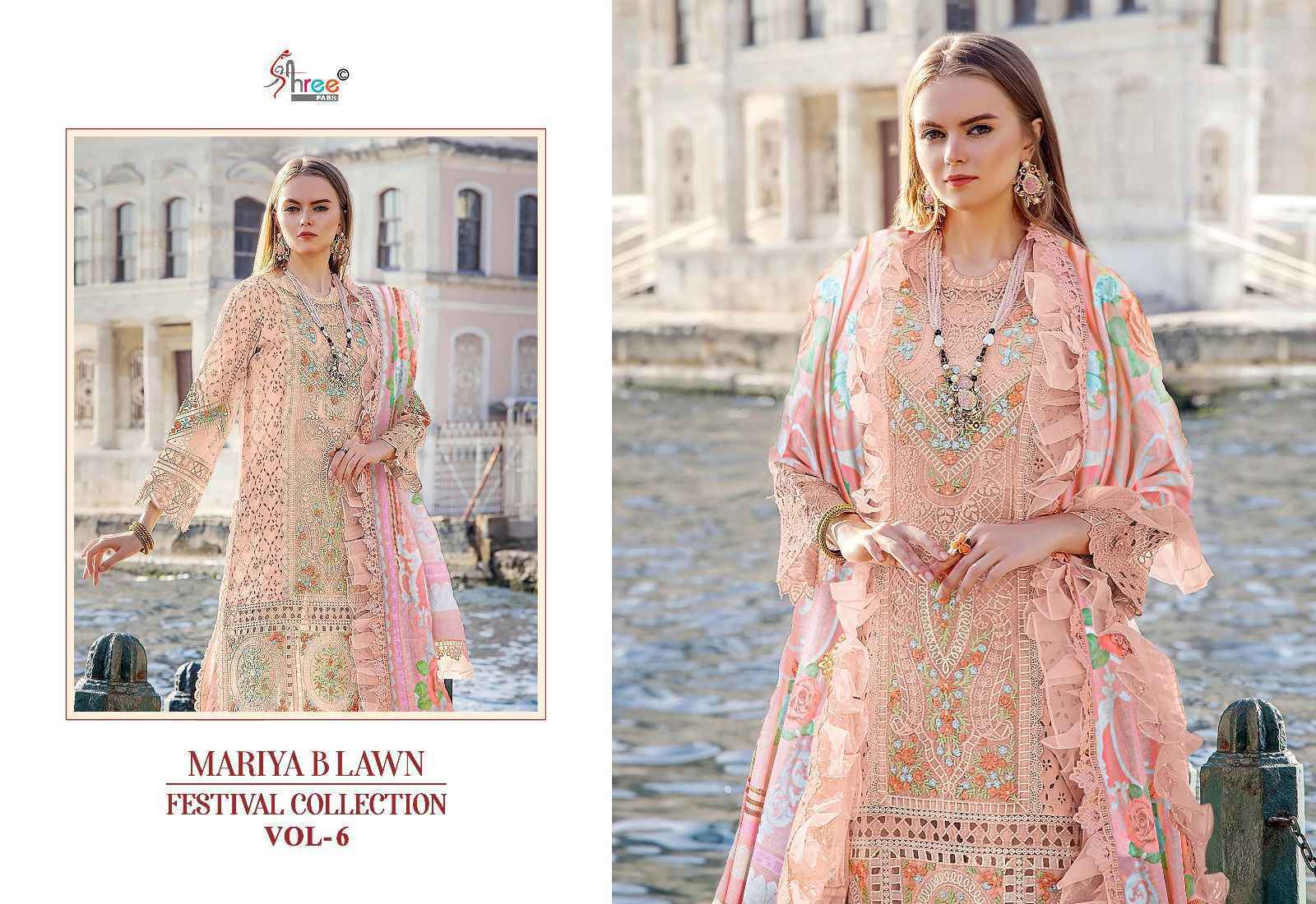 Shree Fab Mariya B Lawn Festival Collection Vol-6 Cotton Dress Material 6 pcs Catalogue