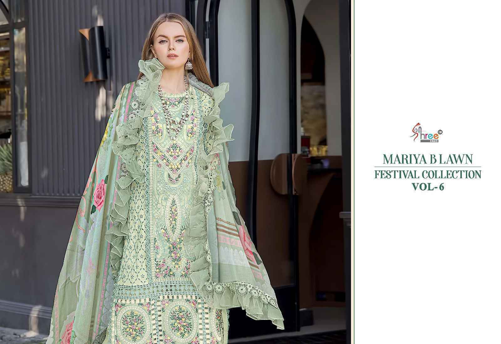 Shree Fab Mariya B Lawn Festival Collection Vol-6 Cotton Dress Material 6 pcs Catalogue
