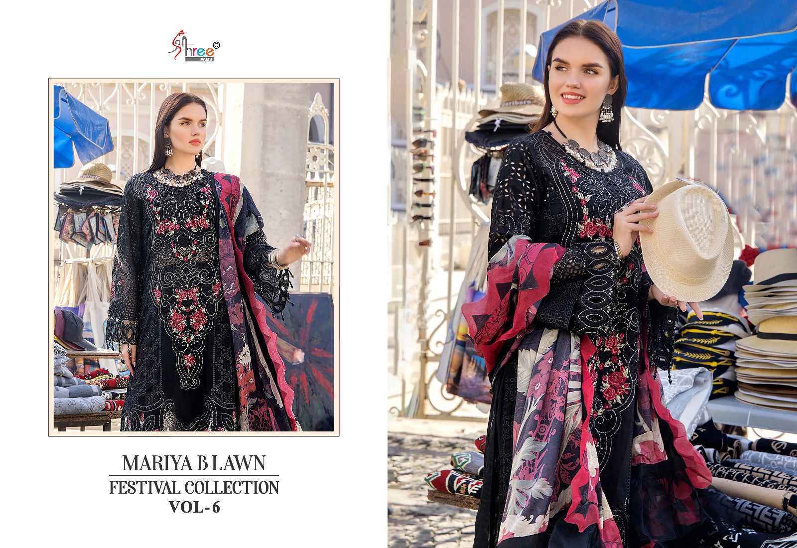 Shree Fab Mariya B Lawn Festival Collection Vol-6 Cotton Dress Material 6 pcs Catalogue