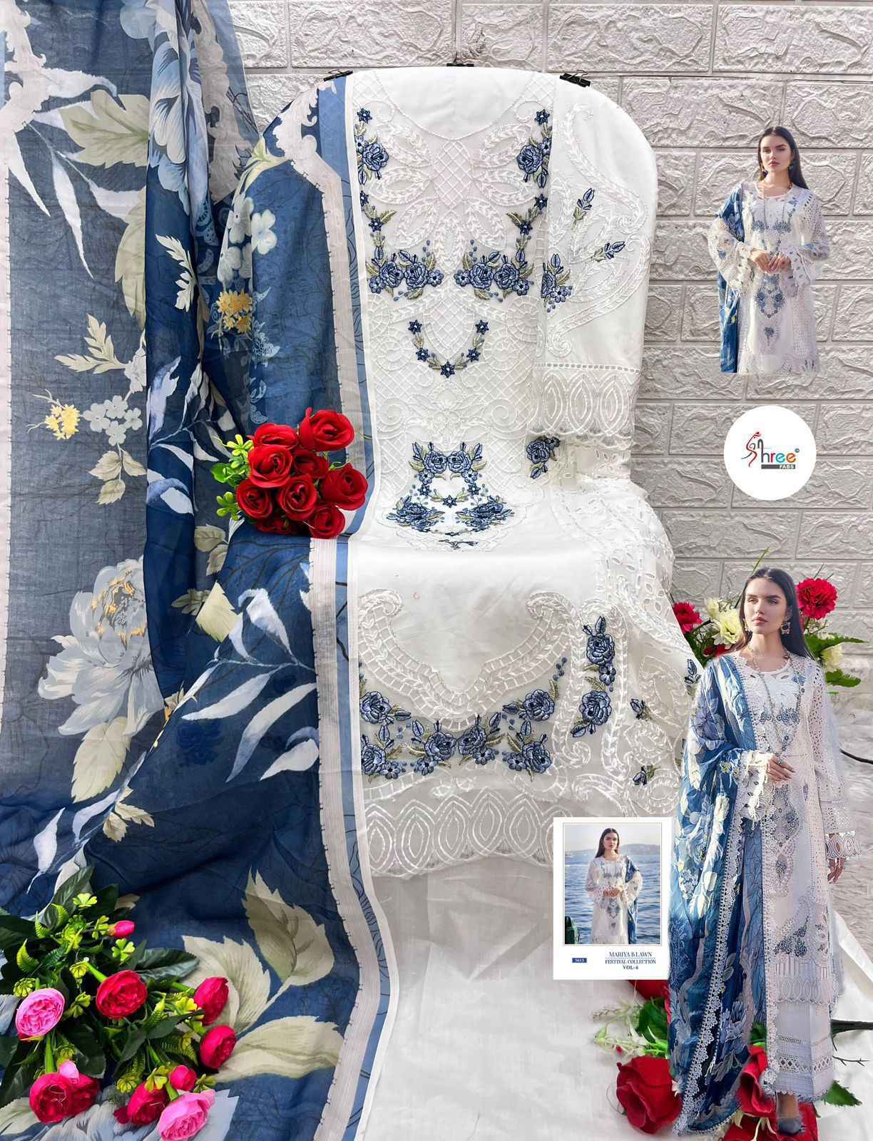 Shree Fab Mariya B Lawn Festival Collection Vol-6 Cotton Dress Material 6 pcs Catalogue