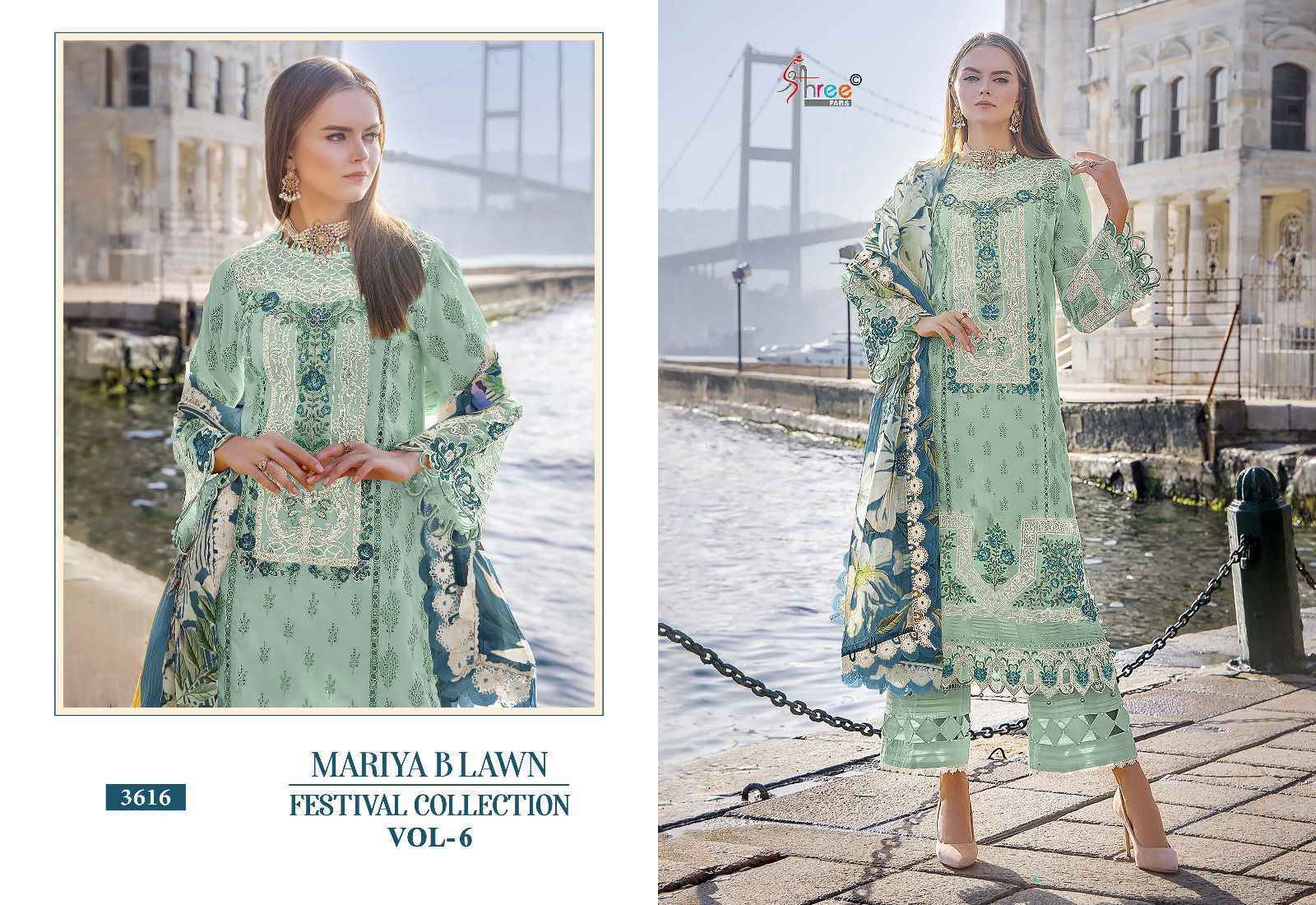 Shree Fab Mariya B Lawn Festival Collection Vol-6 Cotton Dress Material 6 pcs Catalogue